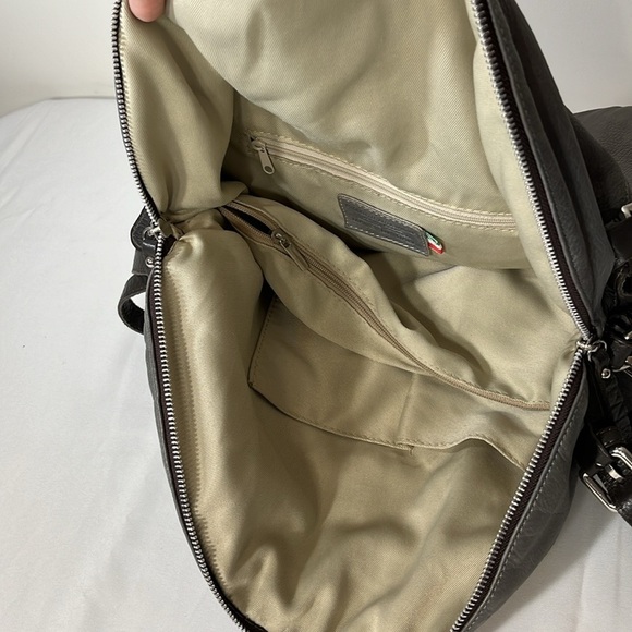 Vera Pelle Italian Leather Shouchy Hobo Satchel Bag Prodotto Artigianale - Picture 10 of 14